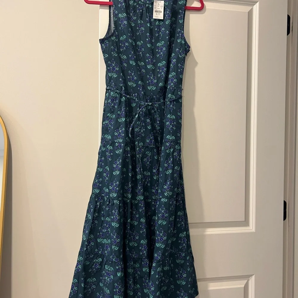 Floral Sleeveless Dress - Blue/green and Purple - Picture 1 of 4